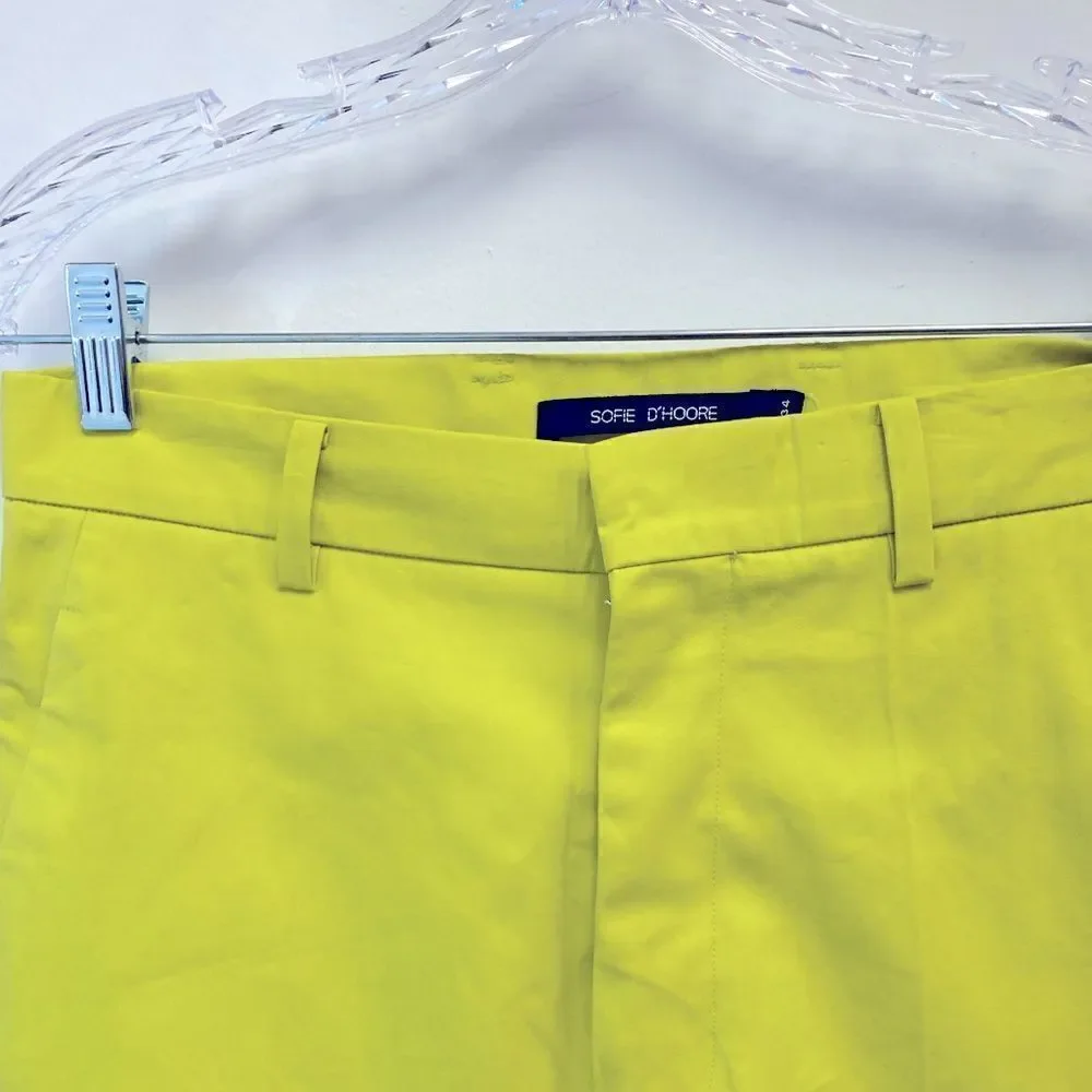 NWT Sofie D'Hoore Piccolo High Waist‎ Straight Cropped Pant Green Sz 4 & 10